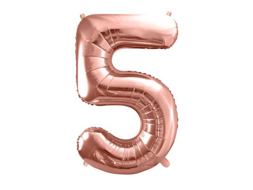 Picture of FOIL BALLOON NUMBER 5 ROSE GOLD 34 INCH